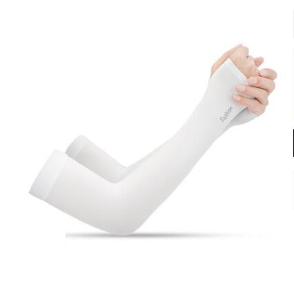 Summer cool sleeves sunscreen female armband sleeves sleeves men's sleeves driving anti-UV ice silk gloves long section