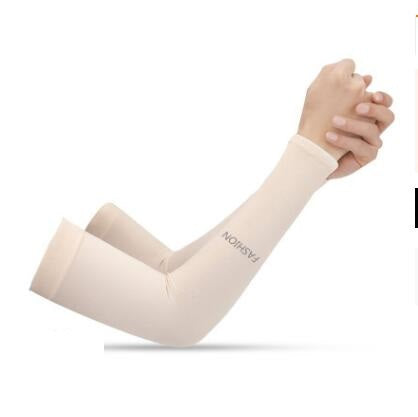 Summer cool sleeves sunscreen female armband sleeves sleeves men's sleeves driving anti-UV ice silk gloves long section