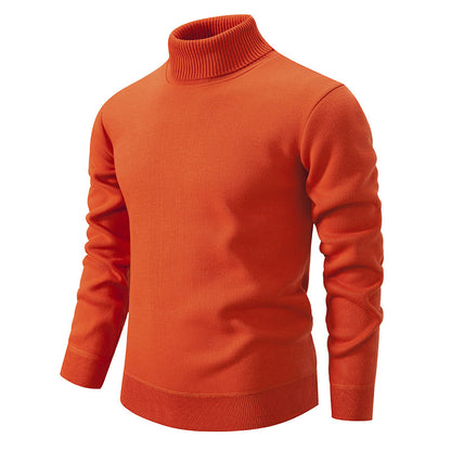 Autumn And Winter Velvet Thickening Sweater Knitwear Men's Turtleneck