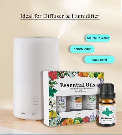 Paquet de 3 – coffret cadeau d'huiles essentielles d'aromathérapie pour humidificateurs, diffuseur d'huile, brume